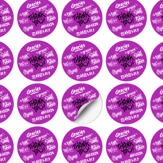 60mm Adhesive Circle Labels Template
